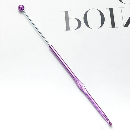 Beadable Crochet Hooks Metal DIY Craft Tool 3.0mm-6.0mm Sizes 16