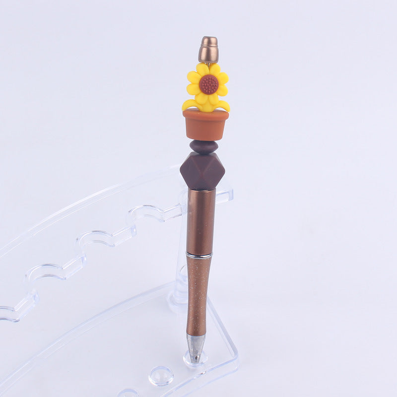 Sunflower Silicone Beaded Pens Handmade Office School Supplies Gift 9