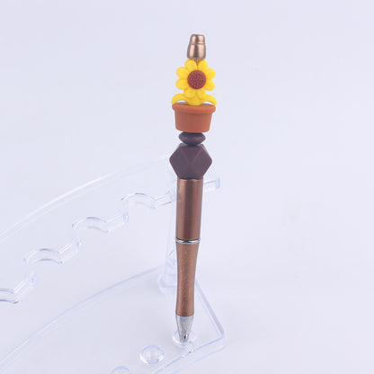 Sunflower Silicone Beaded Pens Handmade Office School Supplies Gift 9