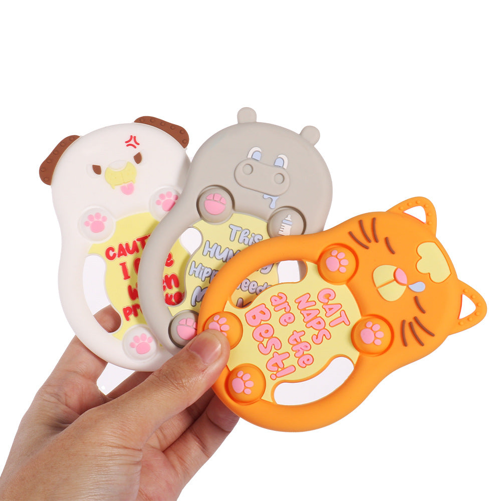 Animal Shape Silicone Baby Teething Toys Set of 3 2