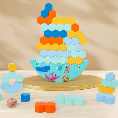 Wooden Balance Stacking Montessori Toys for Kids 4