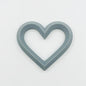 3Pcs 80mm Heart Silicone Beads Solid Color 9