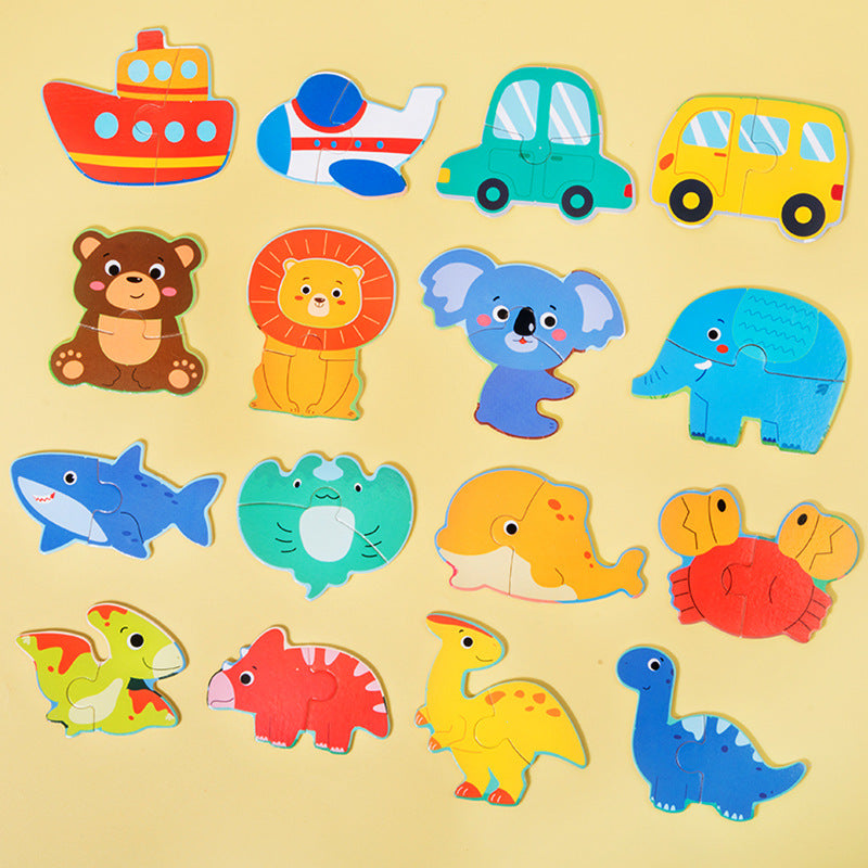 Wooden Animal Puzzle Montessori Toys Educational Toy 3