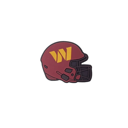 20pcs Silicone Focal Beads Football Helmet Printed Design 12