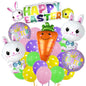 Easter Bunny Carrot Foil Balloon Set Party Decoration