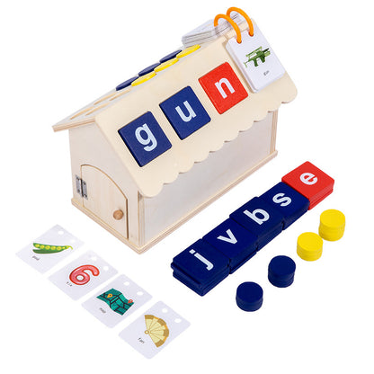 Wooden Montessori Toys English Spelling Words Educational Toy