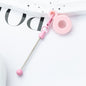 Beadable Tumbler Straw Holder Silicone DIY Accessory with Keychain Bar 11