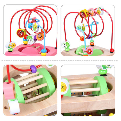 Wooden Four Sided Bead Maze Montessori Toys for Toddlers 2