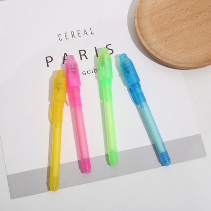 Multi Functional Sharp Tip LED Invisible Ink Pen Magic Light Toy 13cm 3
