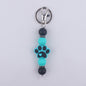 Cartoon Dog Claw Silicone Bead Keychain Charm with Lobster Clasp 12