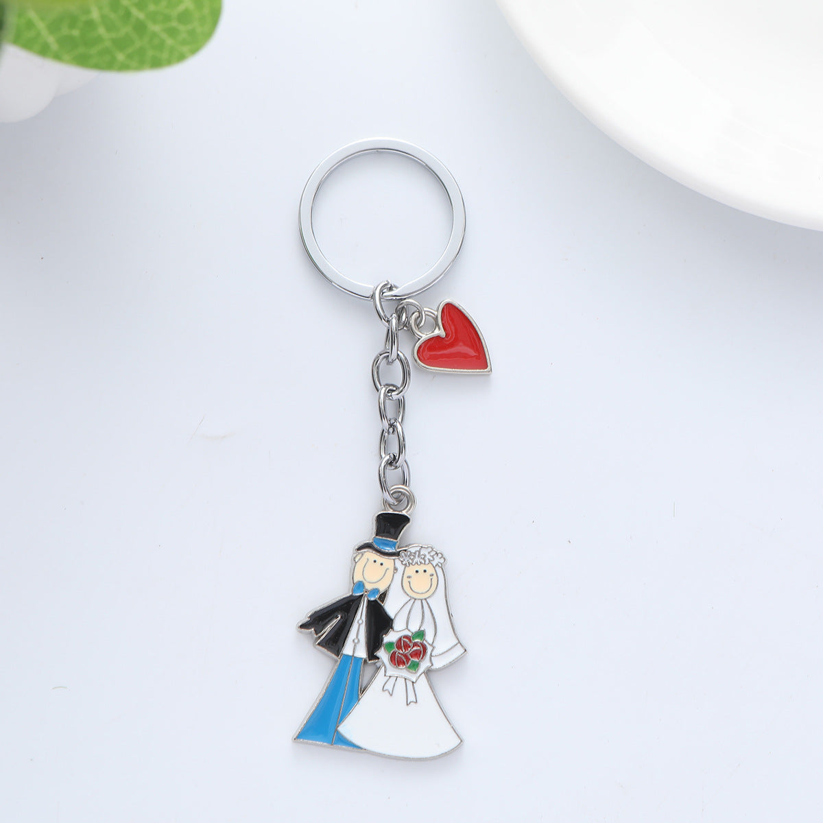 Love Couple Alloy Keychain Metal Romantic Charm 8
