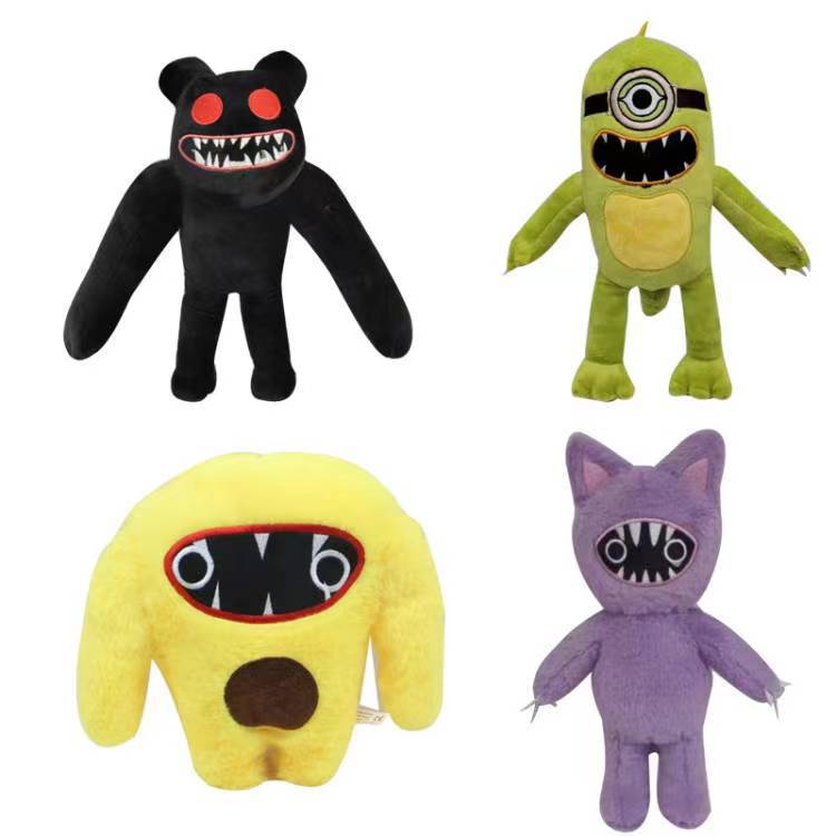 Toothed Monster Plush Toy Soft Stuffed Animal Doll Set