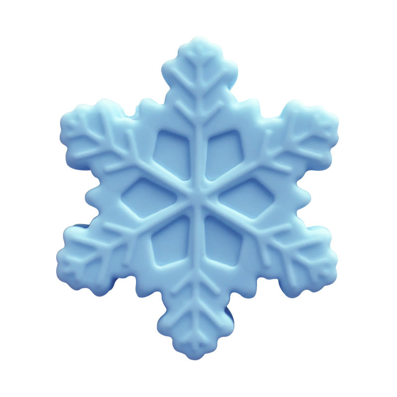 20pcs Silicone Focal Beads Snowflake Front Facing Detailed Design 4