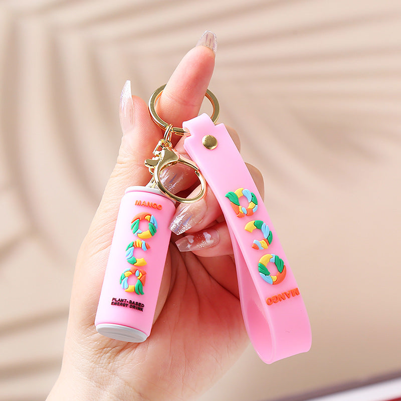 Creative Beverage Bottle PVC Keychain Soft Rubber Charm 6