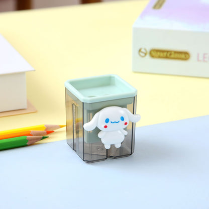 Cartoon Double Hole Manual Pencil Sharpener Plastic 4.8x4x4cm 15