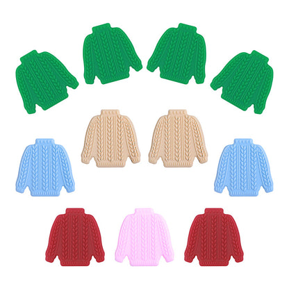 20Pcs Silicone Focal Beads Sweater Knitted Texture Design