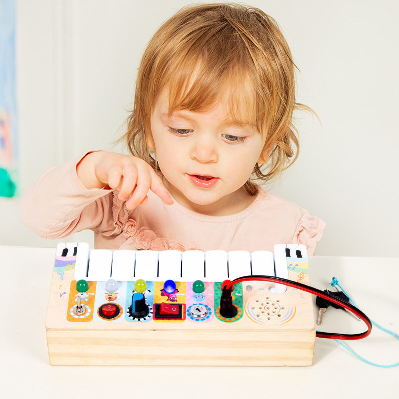 Wooden Electronic Keyboard Kids Musical Instrument Educational Toy 3