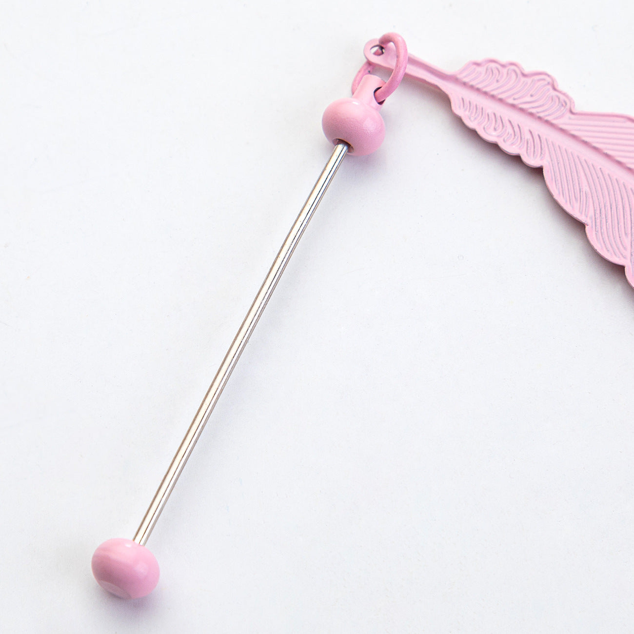 Beadable Feather Bookmarks Metal DIY Craft Supplies 19.6x2.4cm 4