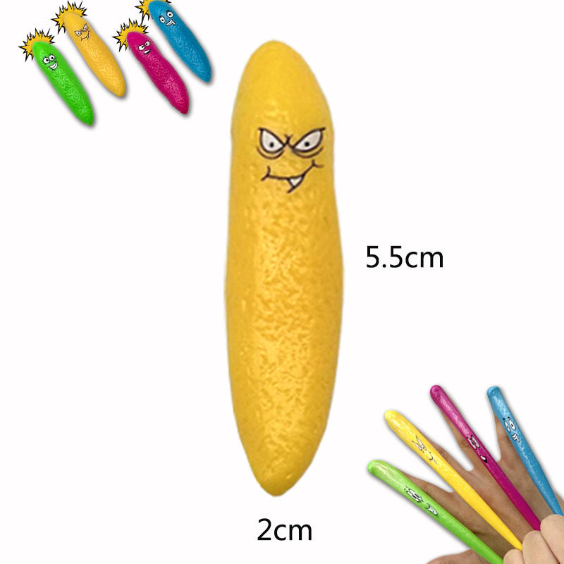 TPR Finger Catapult Sticky Wall Sensory Fidget Toy Random Color 4
