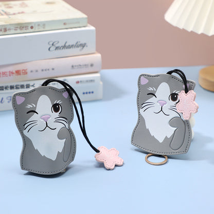 Leather Dog Cat Keychain Cute Pet Charm Accessory 7