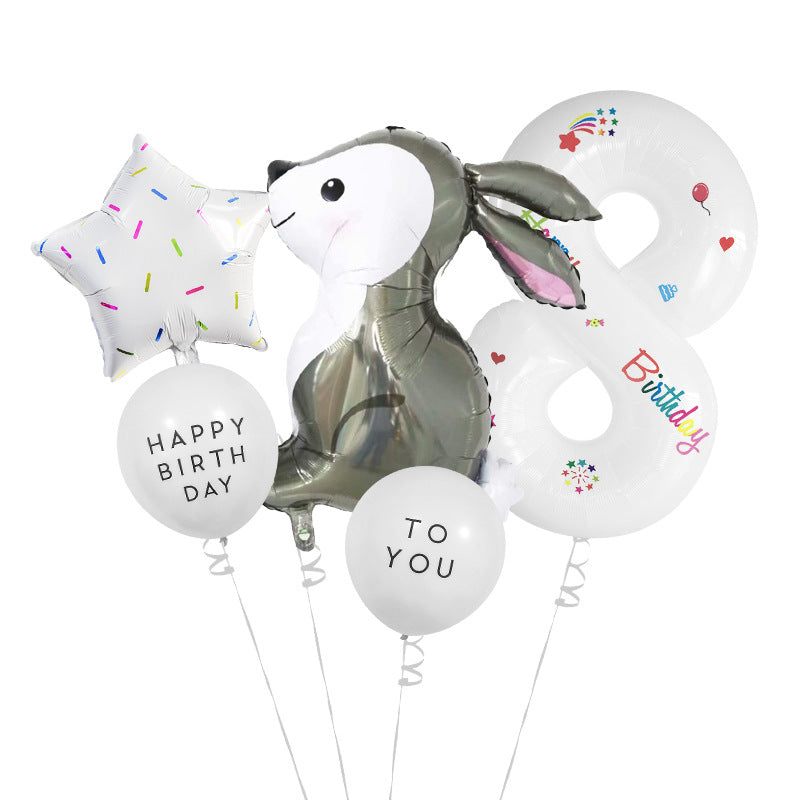 Easter Bunny Foil Balloon Set Party Decoration 11