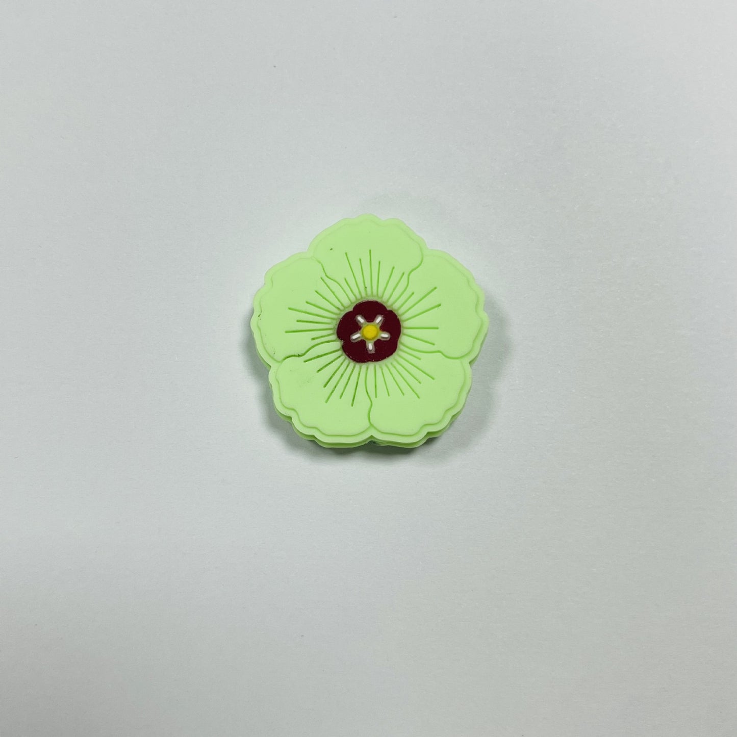20Pcs Silicone Focal Beads Flower Macaroon Color Design 6