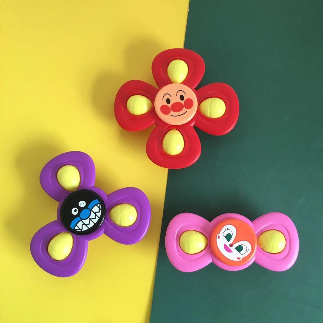 Clown Flower Suction Cup Spinner Bath Toy 3 Pack