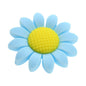 20pcs Silicone Focal Beads Sunflower Flat Design with Center Detail 6