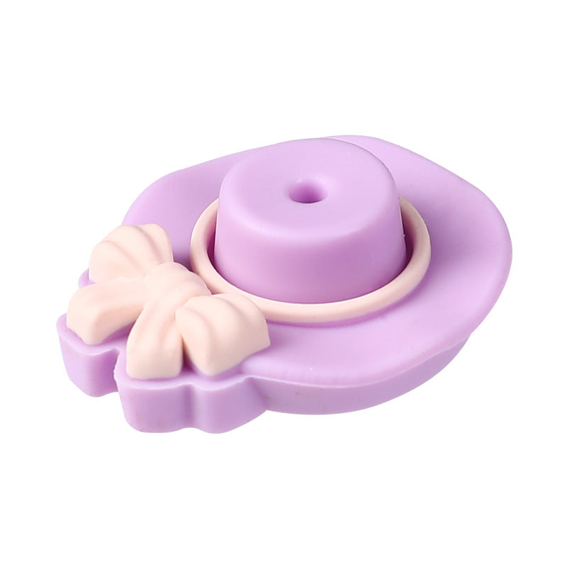 20Pcs Silicone 3D Focal Beads Bow Hat With Bow Detail 6