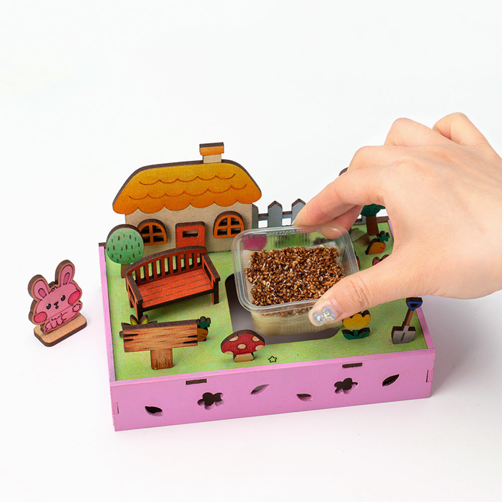 Wooden Cottage Building Farm Montessori Toys for Kids 3