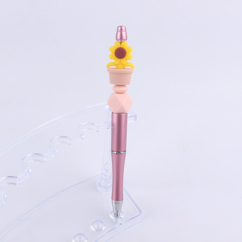 Sunflower Silicone Beaded Pens Handmade Office School Supplies Gift 7