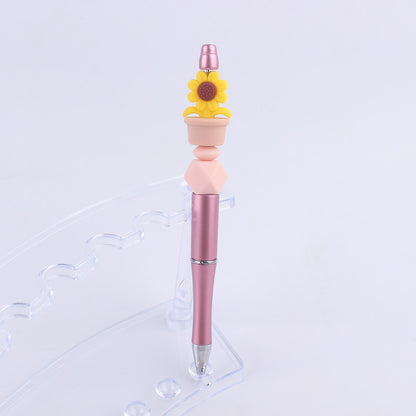 Sunflower Silicone Beaded Pens Handmade Office School Supplies Gift 7
