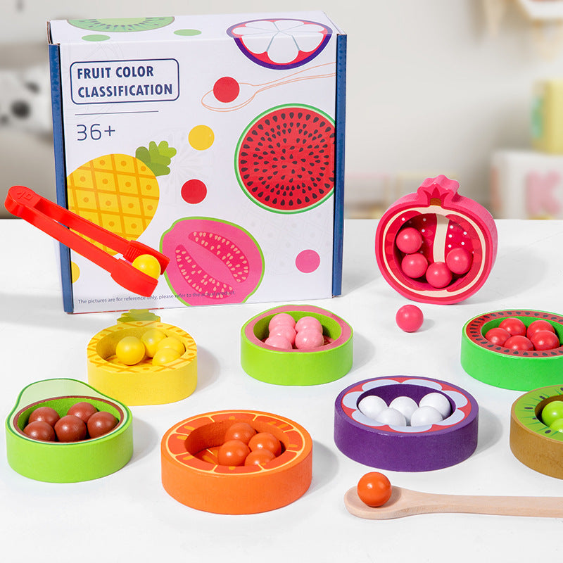 Wooden Montessori Toys Fruit Color Classification for Toddlers 5
