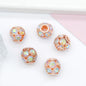 50pcs 8mm Metal Hollow Rhinestone Spacer Beads Silver and Gold 26
