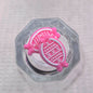 20Pcs Silicone Focal Beads Magic Mirror Oval with Bow Detail 6