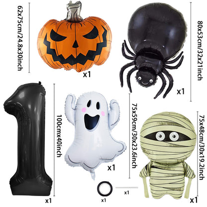 Ghost Pumpkin Spider Foil Balloon Halloween Party Decoration Set 3