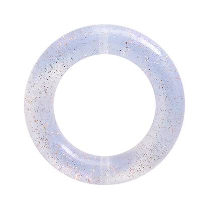 10pcs Circle Love Heart Silicone Beads Glitter Finish 8