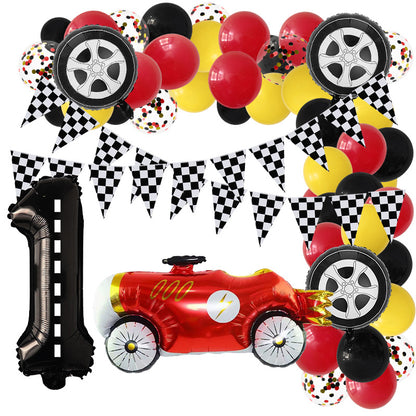 Racing Theme Classic Car Foil Balloon Set Birthday Party Decoration 2
