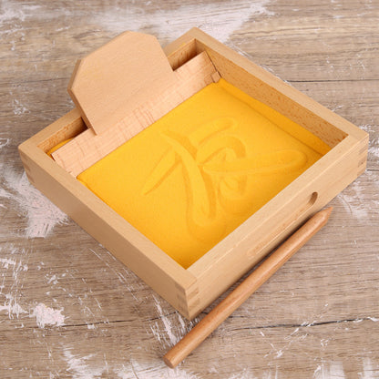 Wooden Sandbox Montessori Toy for Kids 18 x 18 x 4cm 3