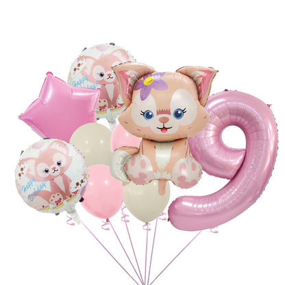StellaLou Bunny Foil Balloon Birthday Party Decoration Set 23