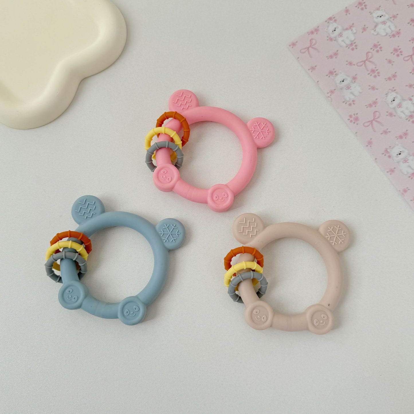 Silicone Animal Shape Teething Toy Hand Grip for Toddlers 4