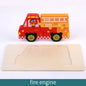 Wooden Building Blocks Animal Traffic Shapes Matching 3D Puzzle Toy 27