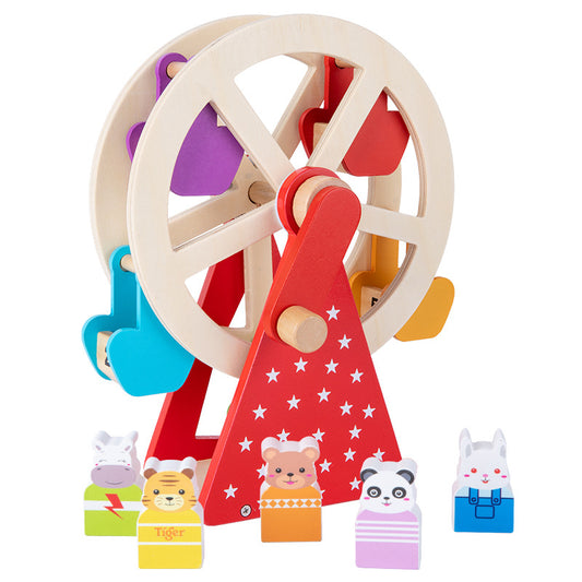 Wooden Pretend Play Ferris Wheel Toy for Kids