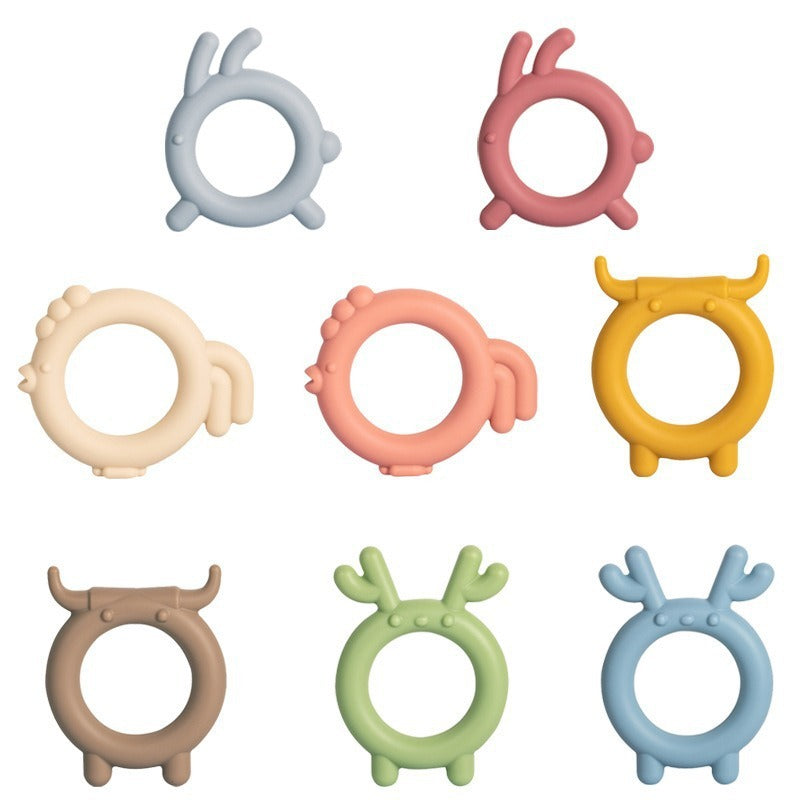 Animal Silicone Teething Toy Wristband for Baby 5 Pack 4