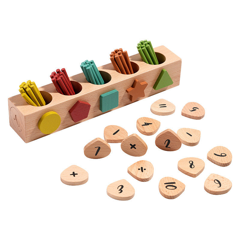 Wooden Magnetic Counting Rod Montessori Toys for Kids 3