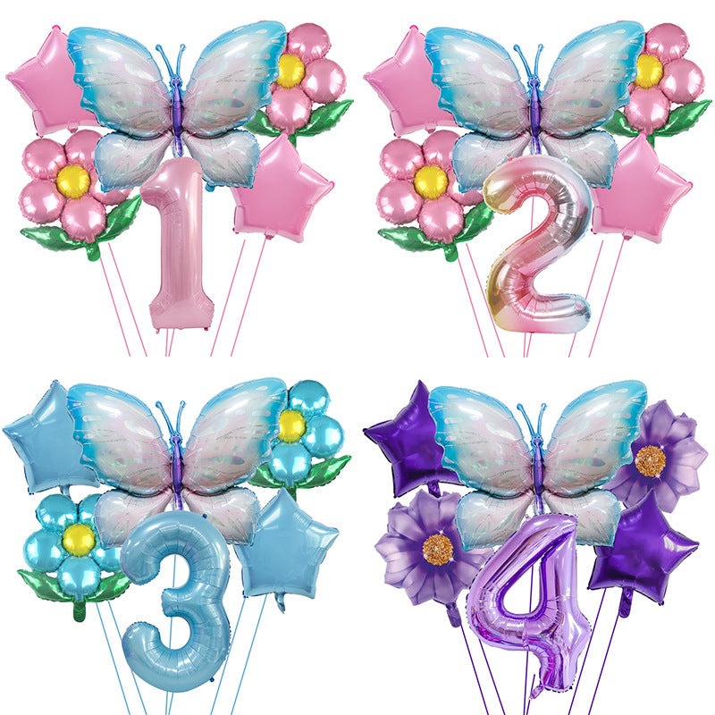 Butterfly Foil Balloon Set Birthday Party Decoration 40 Inch