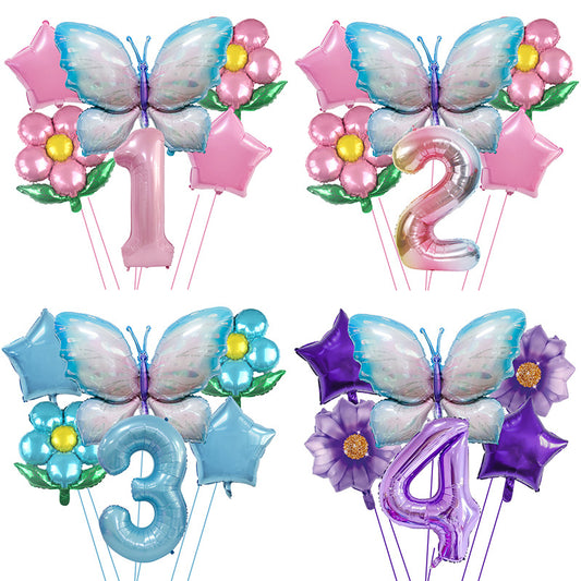 Butterfly Foil Balloon Set Birthday Party Decoration 40 Inch