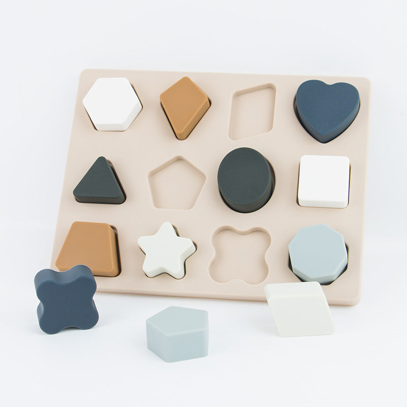 Silicone Puzzle Blocks Montessori Toys for Toddlers 5
