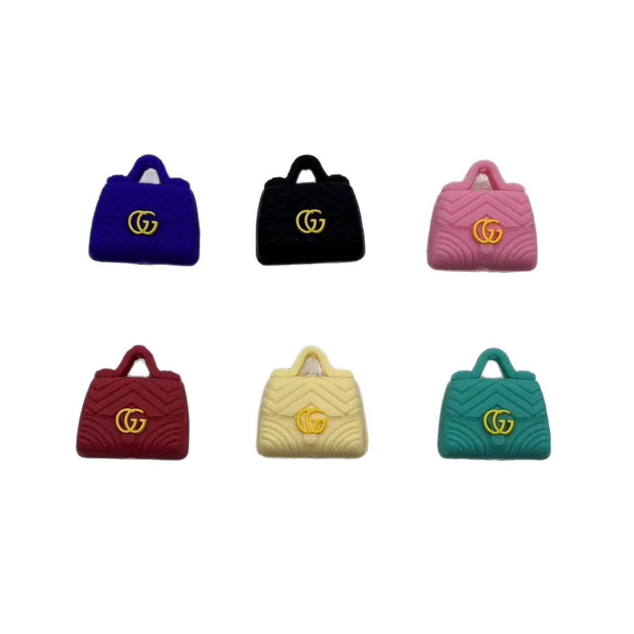 20Pcs Silicone 3D Focal Beads Brand Bag Multi Color with Logo Detail 5