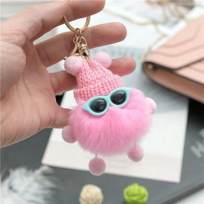 Small Monster Pom Pom Doll Keychain Plush Charm Accessory 10
